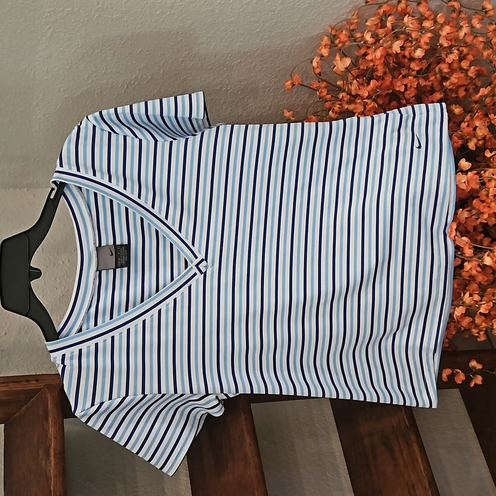 Nike striped v-neck